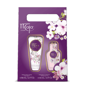 Estuche Maja Plum Blosoom Body Splash 60 mL+Crema de Manos 80 mL