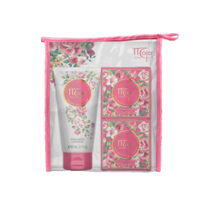 Estuche Love Rose / Crema de manos 80mL y 2 jabones perfumados 25g